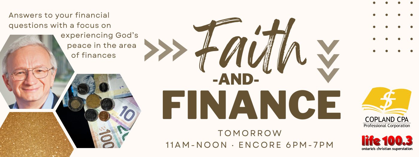 Faith & Finance Slider tomorrow